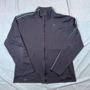 Nike‎ Jacket Mens 2XL Full Zip Athletic Track Fit Dry Performance 244024-071 XXL
